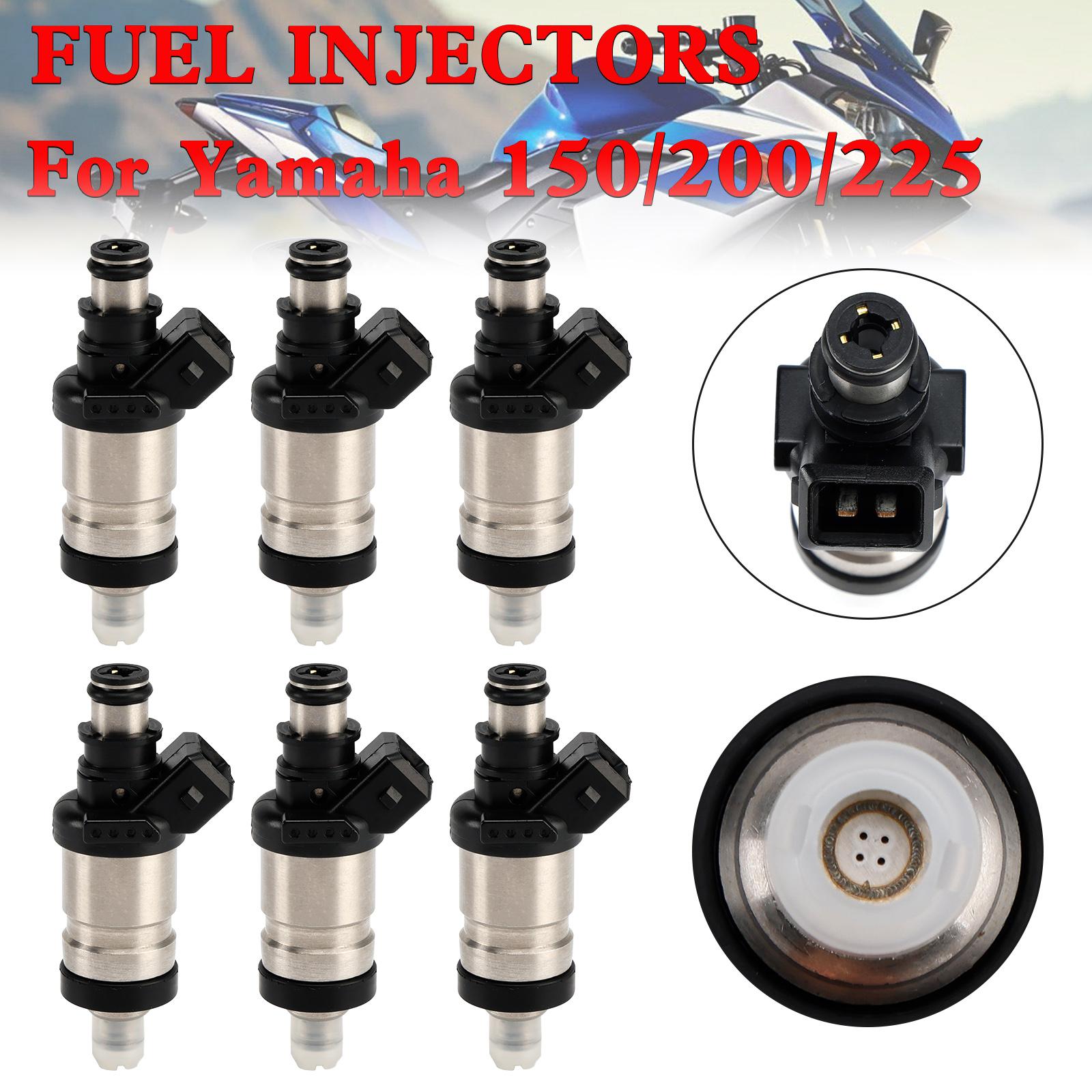 

6PCS Fuel Injector 65L-13761-00-00 For Yamaha 150/200/225 HP 2 Stroke