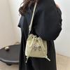 Winter Foreign Style Niche Design Bag Women's 2025 New Fashion Casual Messenger Bag Personalized Shoulder Bucket Bag