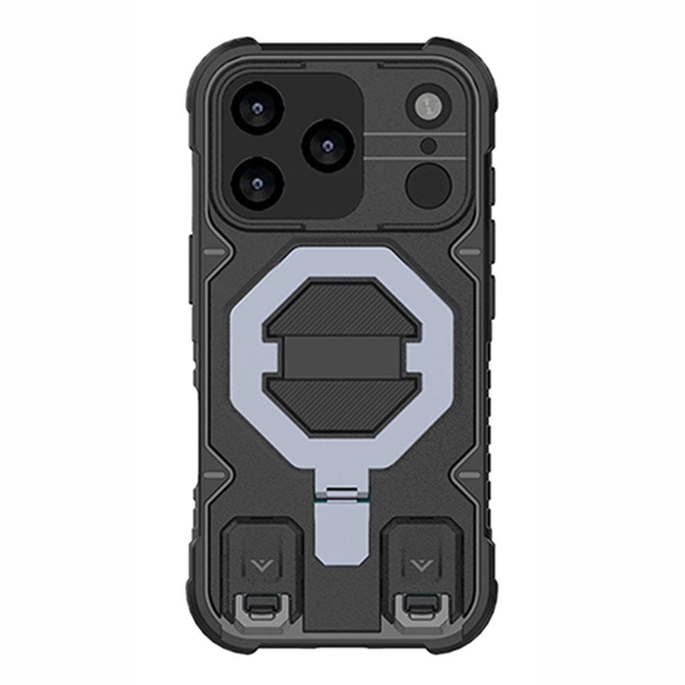 For iPhone 17 Pro Max Case Compatible with MagSafe PC+TPU Kickstand Phone Cover with Lanyard