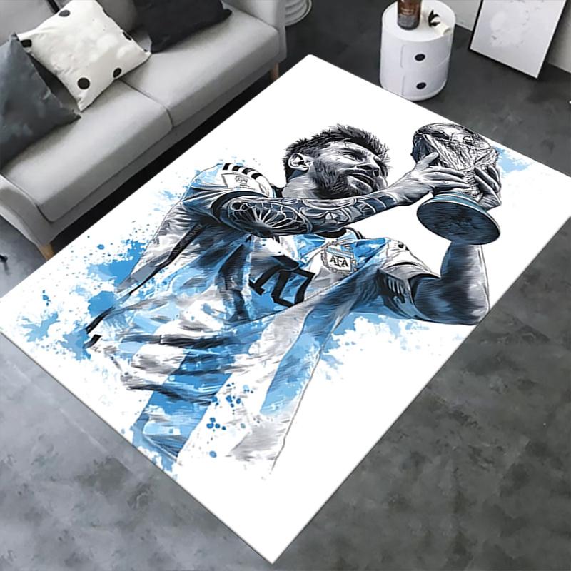 Argentina National Team Player Chair Mat Home Decor, Sofa Rug, Office Carpet Gift for Soccer Fans Suitable for Bedroom, Living Room