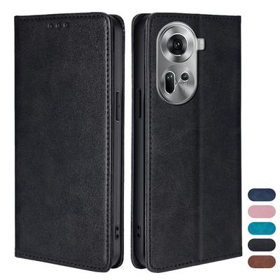 Kartenfächer Magnetische Handyhülle für OPPO Reno 11 10 9 8 7 Pro Plus 8T 8Z 7Z 8 7 Lite Leder Flip Case Cover Ständer Funda Reno 11