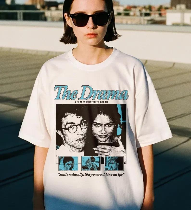 The Drama Film T-Shirt, Kristoffer Borgli A24 Movie Tee, Dark Comedy Graphic S