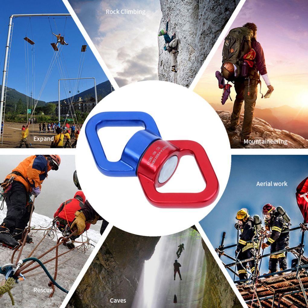 360 Degree Swivel Rope Connector Gear Mountaineering Spinning