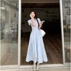 Polo Collar Tie-Waist Slimming Long Dress - Women's 2026 Summer Collection