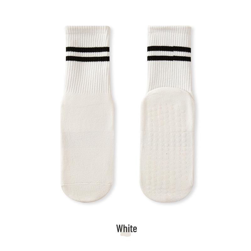 Women's Non-Slip Dance & Yoga Mid-Calf Socks with Stripes