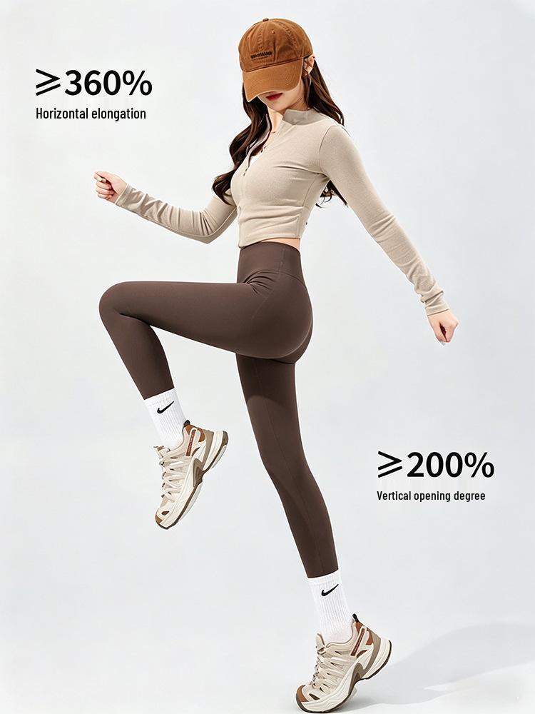 High-Waisted Body-Shaping Shark Yoga Pants - Women's Slimming, Elastic, Hip-Lifting, No-Roll Barbie Pants