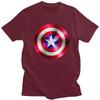 Handsome Captain America T Shirt Men Short Sleeves Cotton T-shirt Casual Shield Superhero Tees Fashion Tshirt