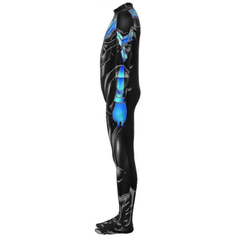 Nightwing Schwarz Herren Anzug Strumpfhosen Kostüme Halloween Uniform Jumpsuit Für Kinder Und Erwachsene