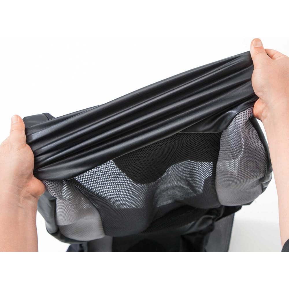 Bonform Seat Cover Leather Match Antibacterial Odor Resistant 6:4 Split for Cars with 3 Headrest Covers Black 4041-64BK