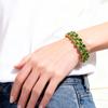 Full Diamond Open Round Bracelet Fashion Green Rhinestone Bracelet Women'S Bracelet