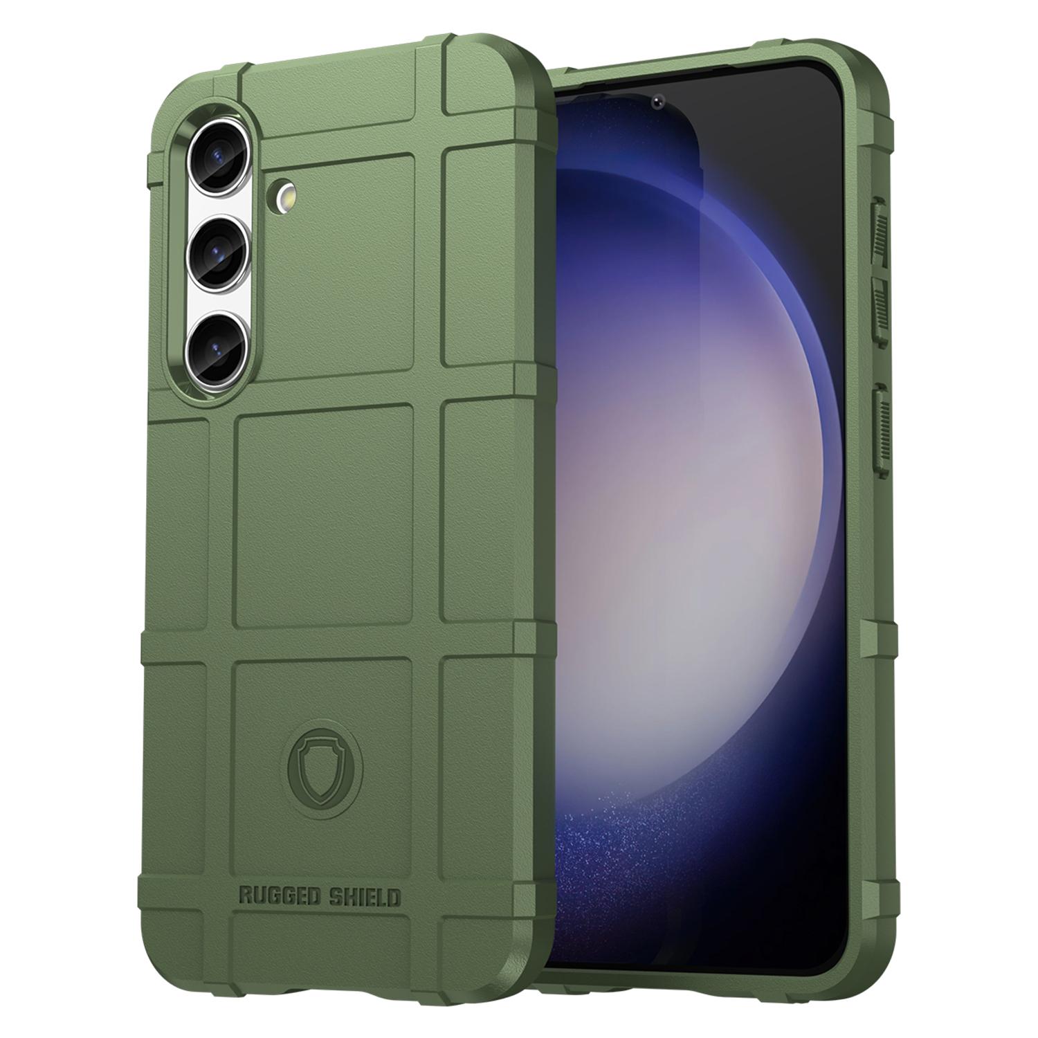 

Square Grid Texture Shell for Samsung Galaxy S24 Flexible TPU Phone Case Green