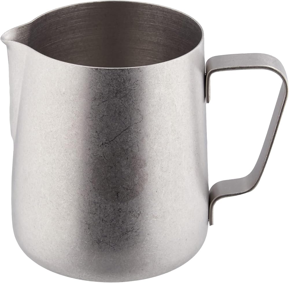 Vintage Inox Milk Jug, 350ml, Made in Japan, Authentic VINTAGEINOX. Perfect for cafes, tea, coffee, latte art, and cappuccinos. Stainless steel with
