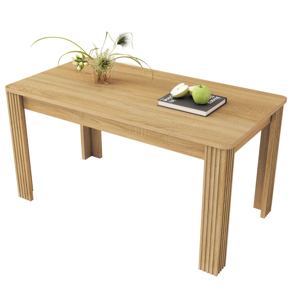 Dining Table, Table with Four Legs, Oak Wood Table, Rectangular Dining Table, Oak Color[OLD SKU:WF312300AAE]