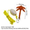 Folding Design Marine Kayak Anchor Kit Aluminum Zinc Zinc Alloy Kayak Anchor Rope Kit  Canoe