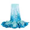 Extra Large Chiffon Printed Scarf White Shawl Dual-purpose Women's Korean Version Autumn and Winter Long Scarf Beach Towel for Women
