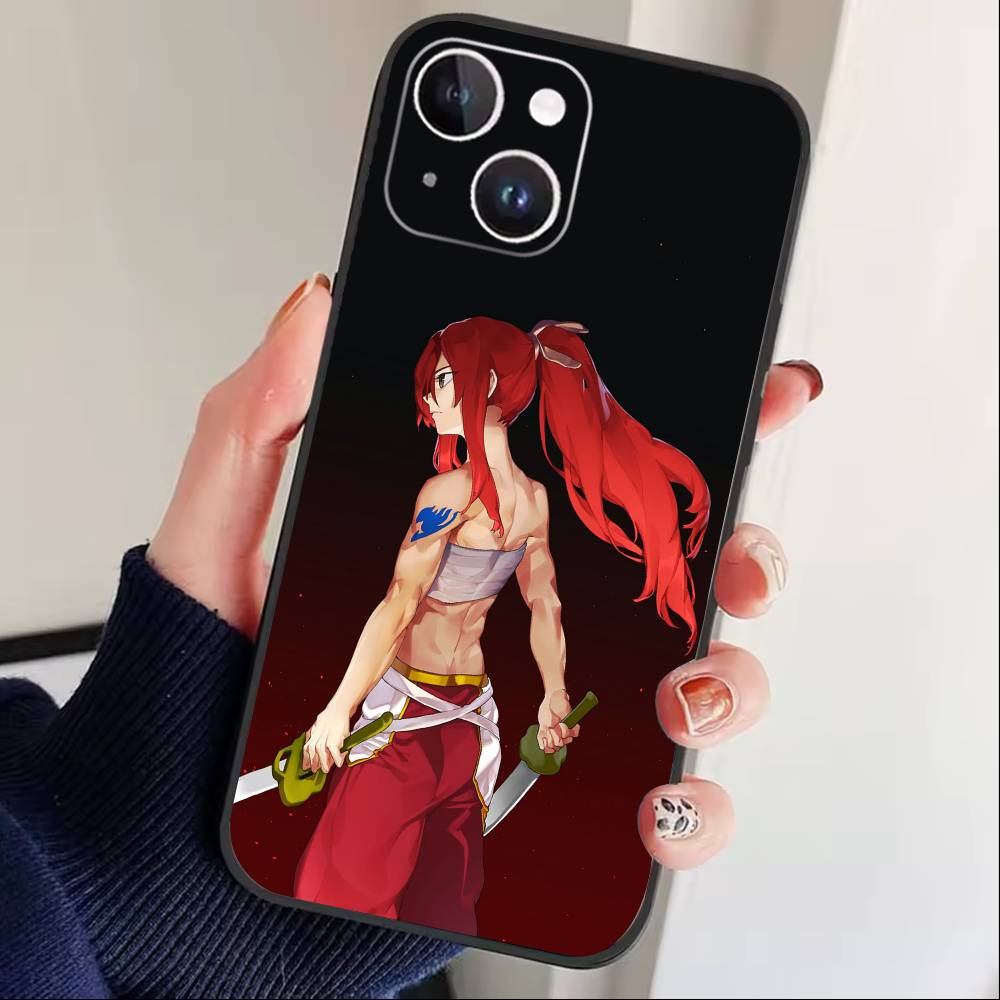 ANIME I-FAIRY TAIL Phone Case For iPhone17,16,15,14,13,12 Plus,Max Soft Silicone Black Cover