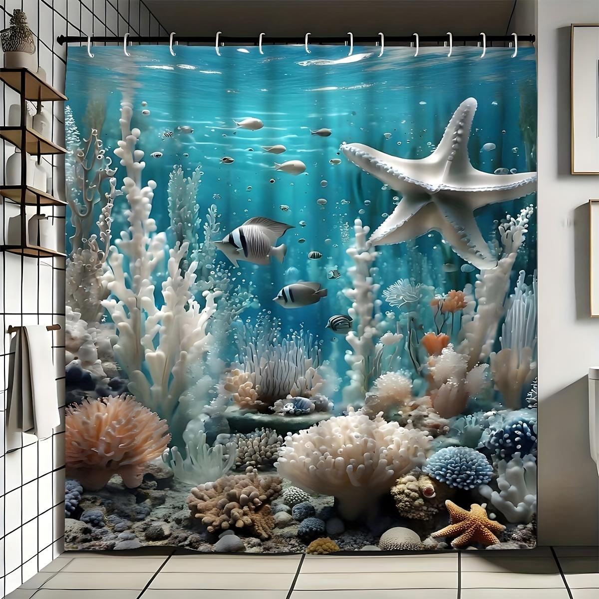 

Креативна 2D та біологічна шторка для душу, декоративна шторка для ванної кімнати з 12 гачками, 180x180см 90x180cm