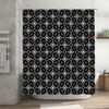 Vintage Retro Style Bathroom Decor Shower Curtain Black White Geometric Pattern Waterproof Fabric for Bathtub Home Decoration 84