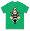 Santa Biker Christmas Tshirt Funny Cool Motorbike Rider Xmas Family Tee Top