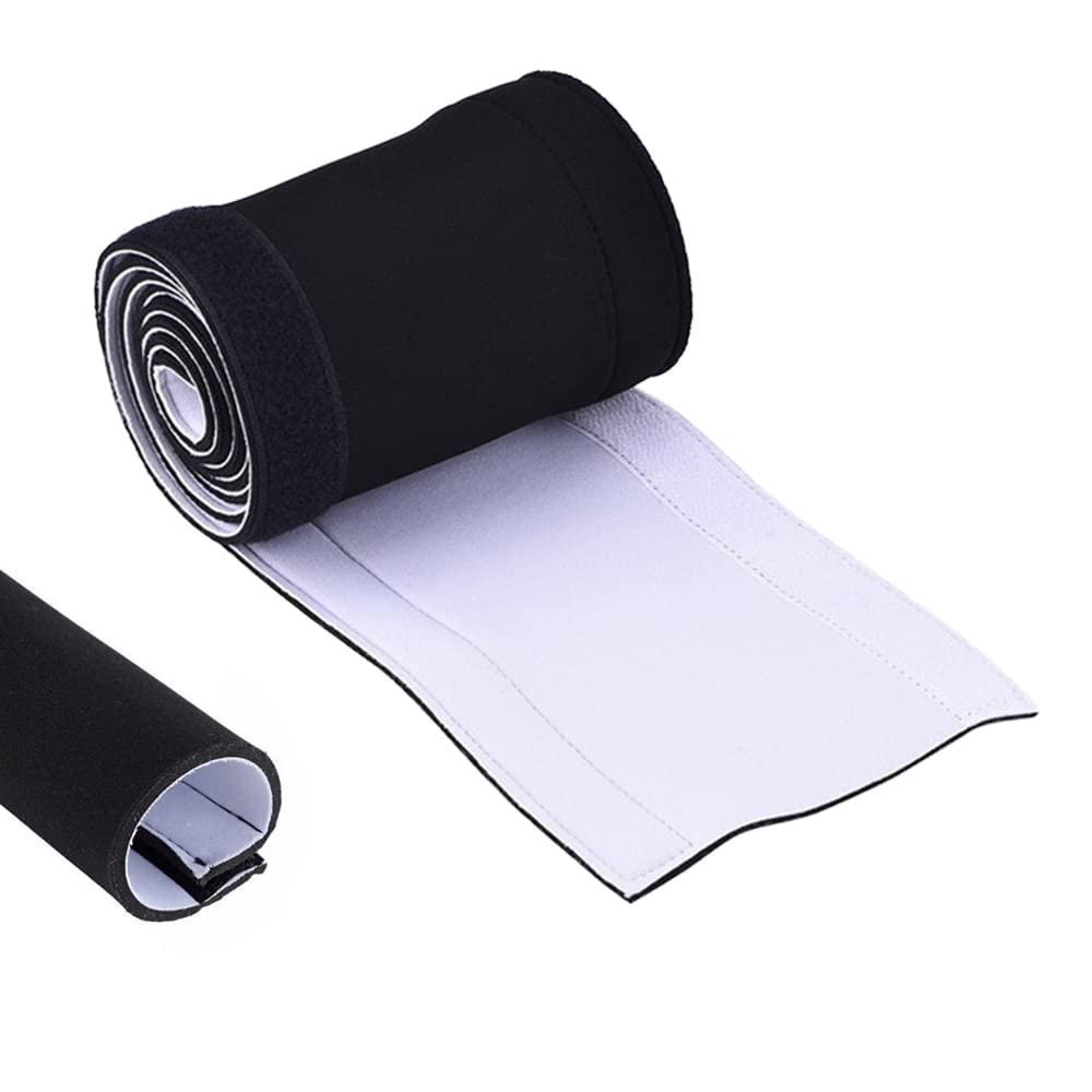 Mitas Cable Management Cover, Approx. 2m, Wiring Cover, Velcro Closure, Tube Sleeve, Reversible, BlackWhite, Under Desk, TV, PC, Convenient Item
