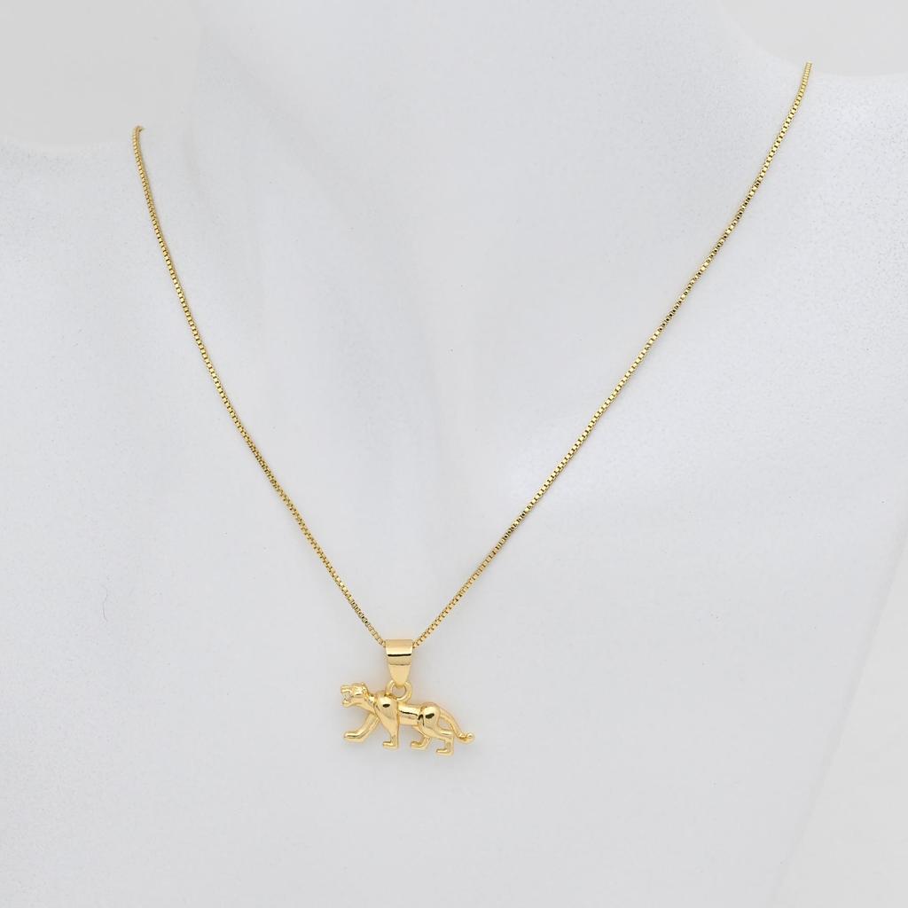European & American Tiger Pendant Cat Necklace: Luxurious Zirconia 3D Animal Pendant DIY Accessory
