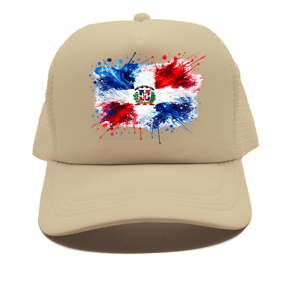 Dominican Republic Flag Baseball Cap Unisex Adjustable Mesh Hat Breathable DR Dominican Trucker Caps