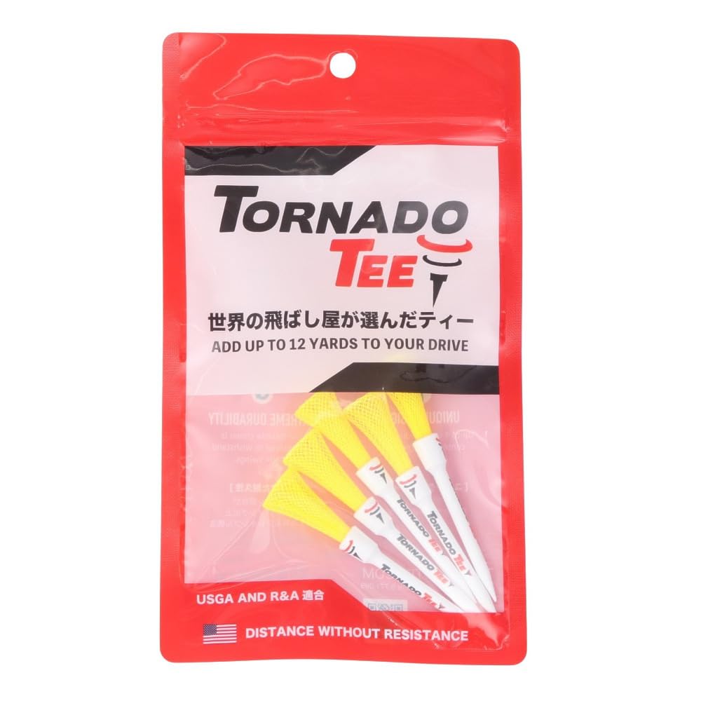 TORNADO TEE Genuine Tornado Tee Golf Tee "5 Pieces" NEON_YELLOW