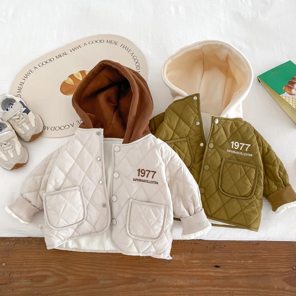 Children's Hooded Coat Winter Fashion Baby Boy's Thickened Padded Jacket Girl's