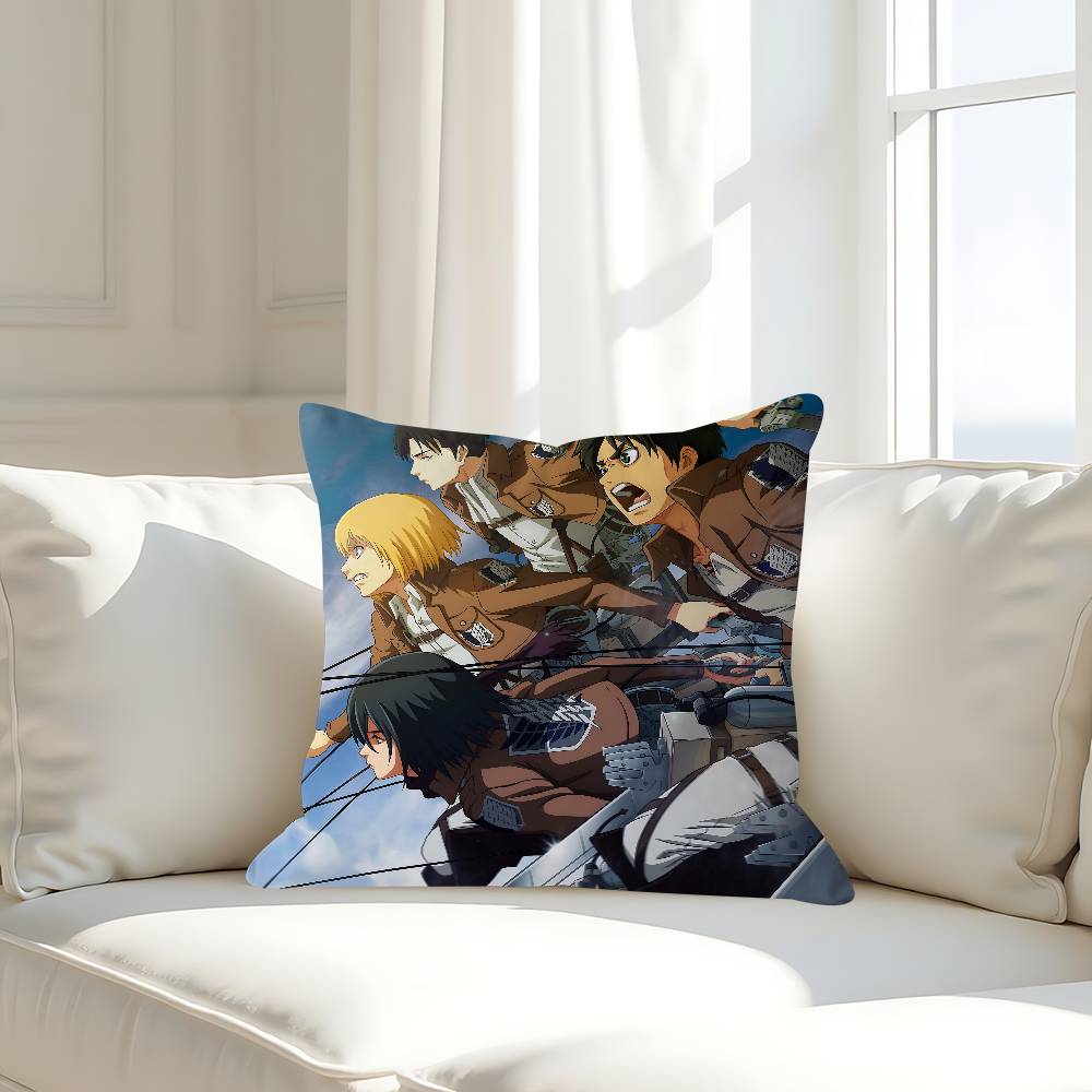 Anime Attack ON Titan Office Cushion Pillowcase Car Cushion Cover45X45CM Lumbar Pillowcase Sofa Pillowcover