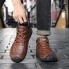 38-48 Men Leather Casual  Shoes Design Sneakers Man Breathable Leather Shoes Men Ankle Boots
