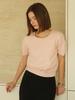 MOMET Fog Basic Short Sleeve Knit Baby Pink