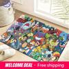 Pokemon Characters All Over Print Non-slip Doormat, Soft Absorbent Floor Rug for Home Decor