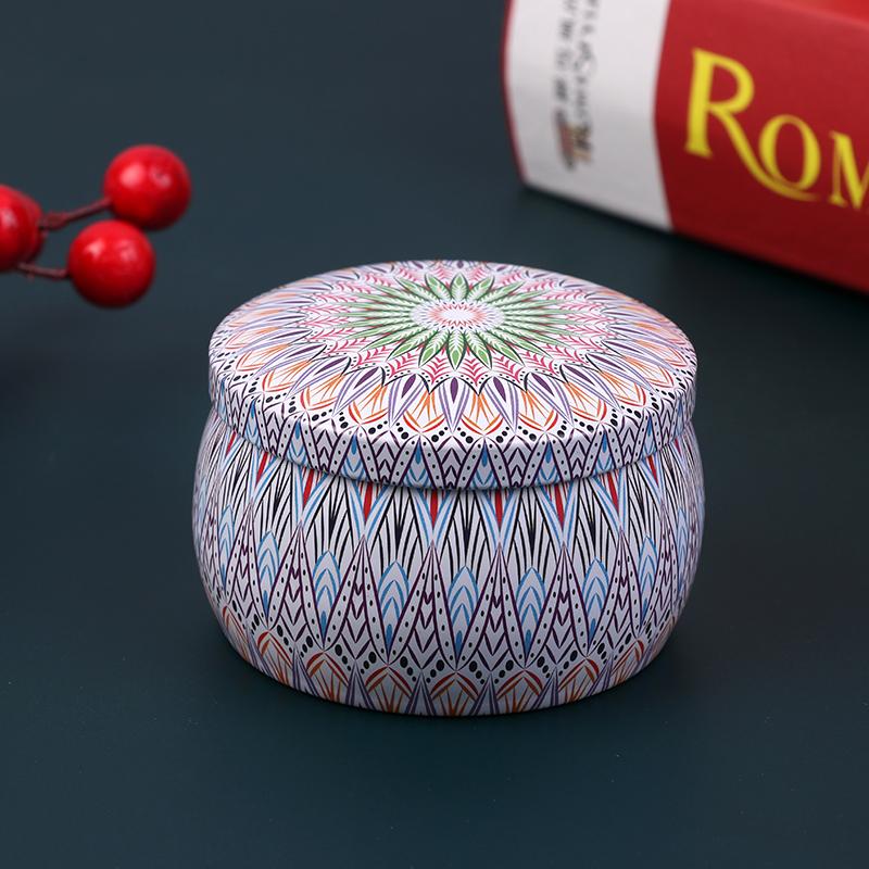 Vintage Mum Konserve Kutusu Şeker Kurabiye Saklama Kutusu Kuru Baharat Saklama Kavanozu Uygun DIY Mum Kozmetik Merhem Yapımı Noel