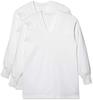 RP28102 Inner Far Infrared Long Set of Size L To Japanese Size Men's Shirts, Treatment, Quick-Drying, Smooth, Sleeve, U-Neck, 2, White,