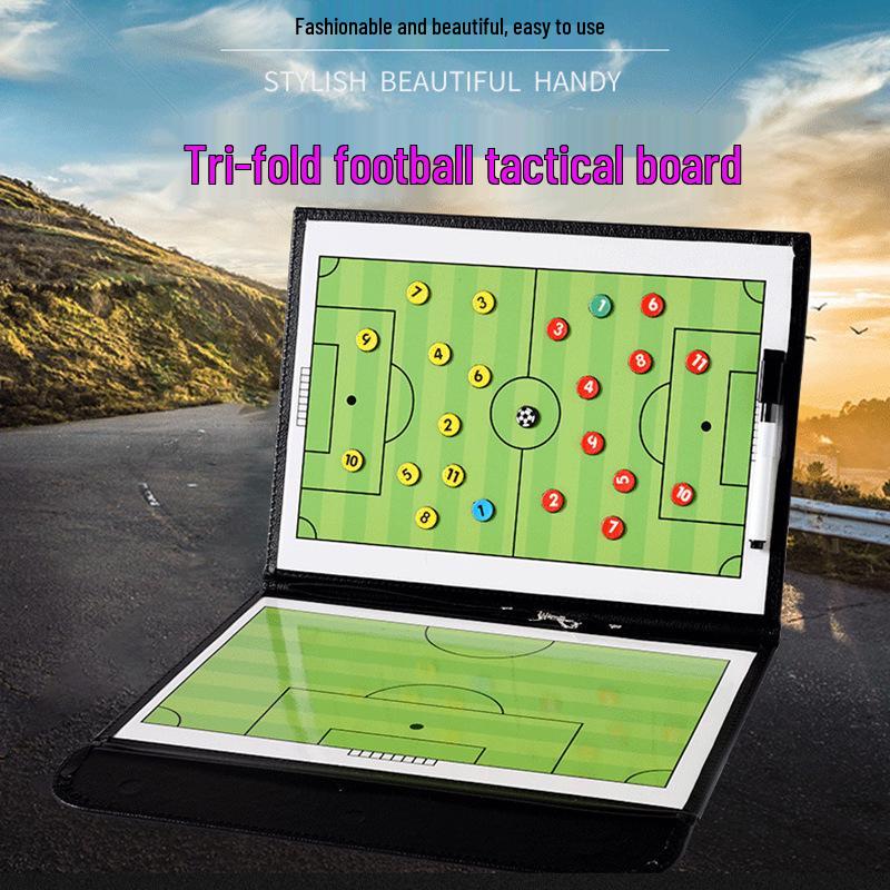 Bi-fold Football Tactics Board & Tri-fold Basketball Coach Board with Stand - Professional Teaching Supplies