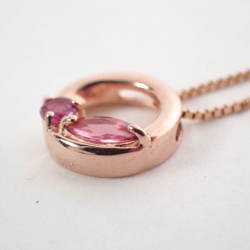 [Used] K10PG pink tourmaline pendant/g466-56