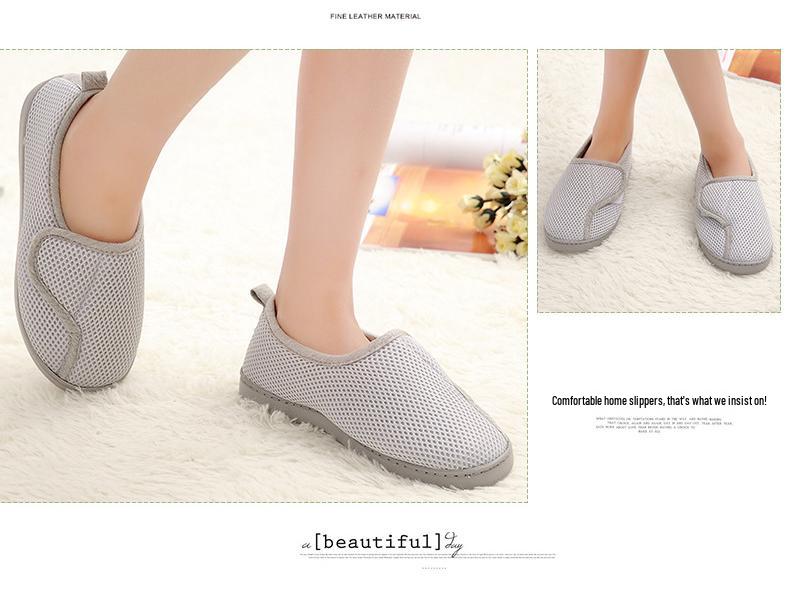 Waterproof Non-Slip Maternity Home Shoes - Breathable, Thick-Soled, Buckled Design for Spring, Summer, and Autumn.