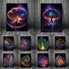 Fantasy Plants Galactic Garden Leaves Prints Poster Canvas Painting Modern Wall Art Pictures For Living Room Bedroom Home Decor