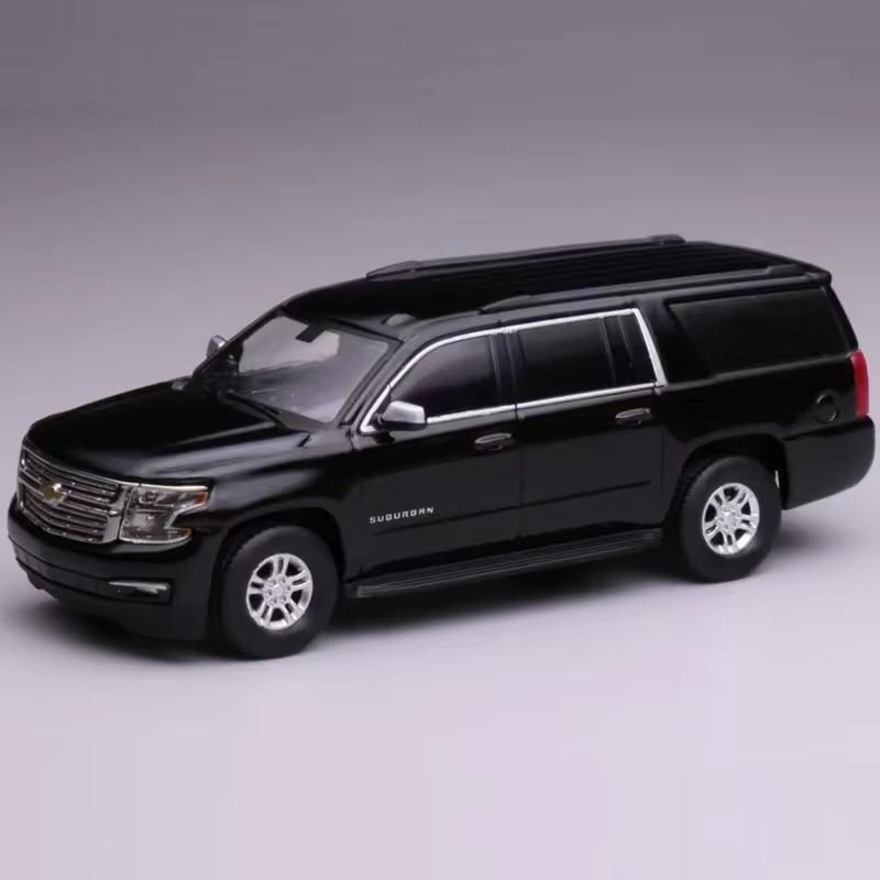 AABHC1 Neues 596 Modell 1:64 Schwarzer Chevrolet Tahoe Unmarkiertes US-Polizeiauto Legierung Druckguss Modell Sammlerstück Für Autoenthusiasten Ausstellungsspielzeug