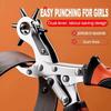 Leather Hole Punch Pliers Tools Multifunctional StainlessSteel Belt Hole Punching Tool Heavy Duty Eyelet Puncher Crafts Tool