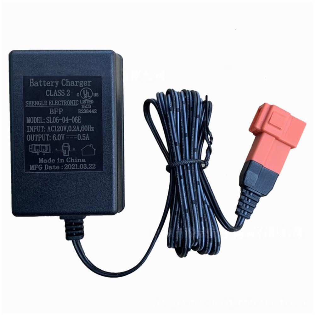 

6V/12V Kids Ride-On Cars Battery Charger With Square Battery Harness Connector For 12V Electric Vehicles