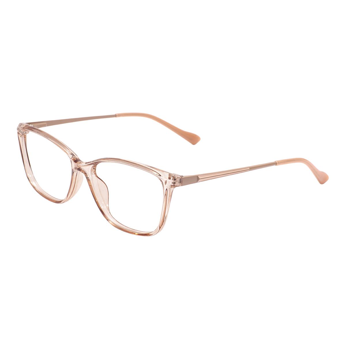 

TR90 Rectangular Full Rim Glasses Frame Transparent Light Colorful Spectacle With Spring Hinge For Optical Prescription Lenses коричневый