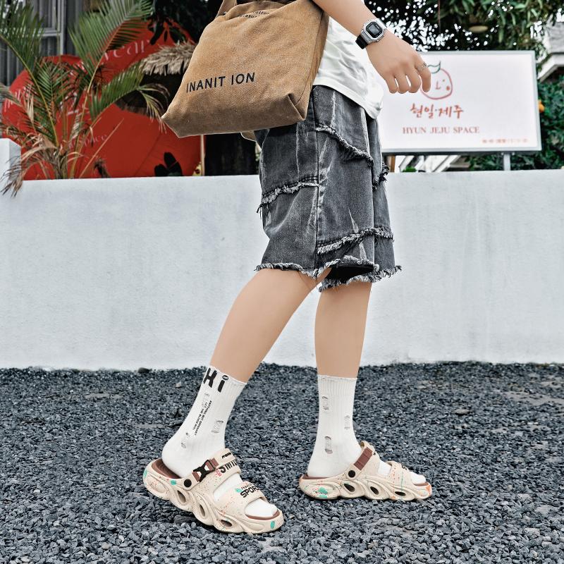 Pánské ležérní pantofle léto nové měkká podrážka protiskluzové plážové boty prodyšné sandály dvojího použití klasické sportovní pantofle pro mládež