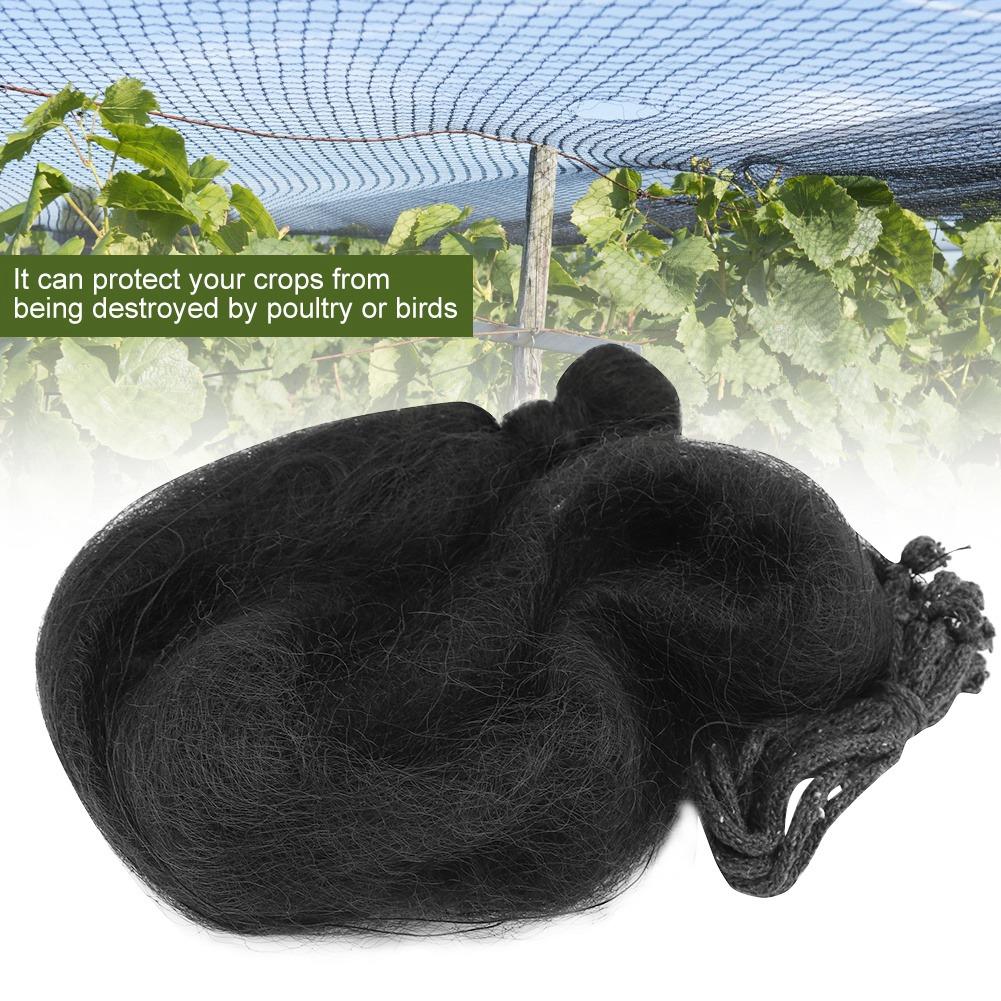 Black Nylon Anti Bird Mesh Net for Agriculture Plant Pond Orchard Garden(S)