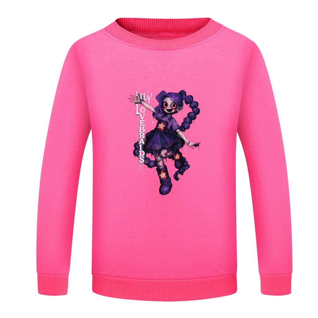 5583 Multi-color Girls Lily Lovebraids Printed Long Sleeves Sweatshirt Top