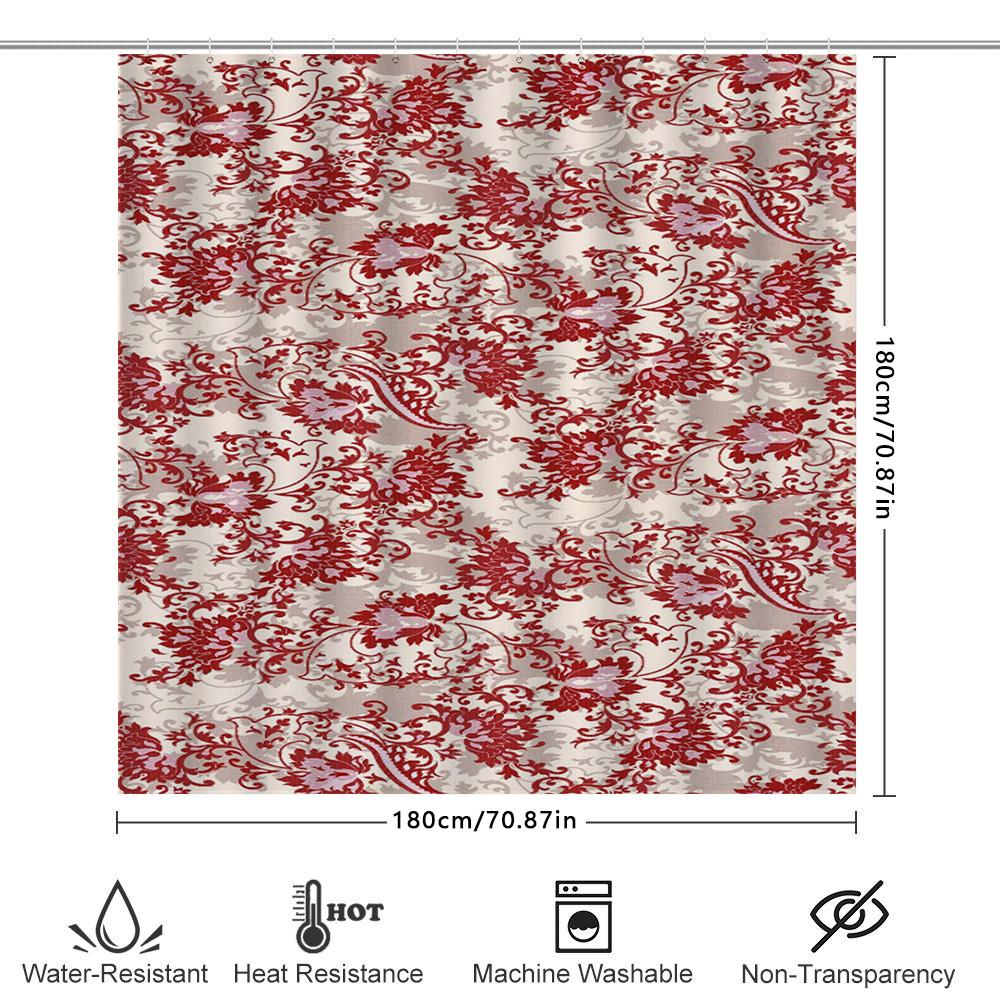 Vintage Style Bathroom Shower Curtain With Flower Print Upgrade Your Bathroom Dcor Today