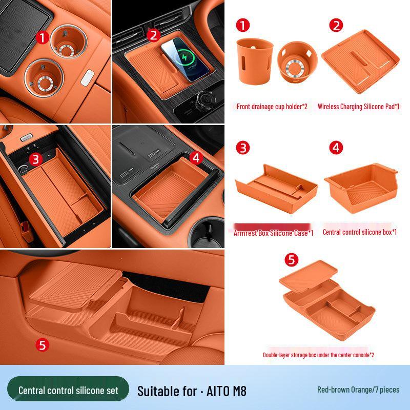 Essential Silicone Mat Set for AITO M7, M8, M9 Interior Decoration - Fits 26 Models