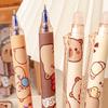6Pieces Cartoon Gel Pen Erasable Retractable Gel Pen 0.5mm Office Writing Supplies for Adult Student Writing Noting
