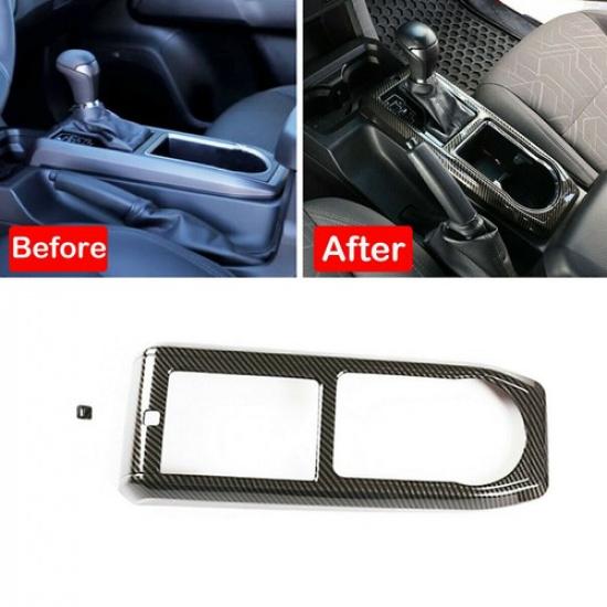 Carbon Fiber Interior Gear Box Panel Cover Trim ABS Fits 2016- Toyota Tacoma