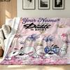 1PC Diddl Custom Name Patterned Flannel Blanket Suitable For All Seasons for Home Decor Warmth and Comfort Gifts Holiday Present